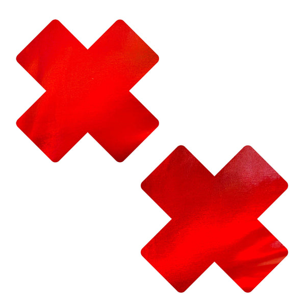 Bloody Nightmare Red Foil X Nipple Cover Pasties