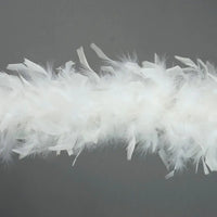 Chandelle Feather Boa - Medium Weight - White