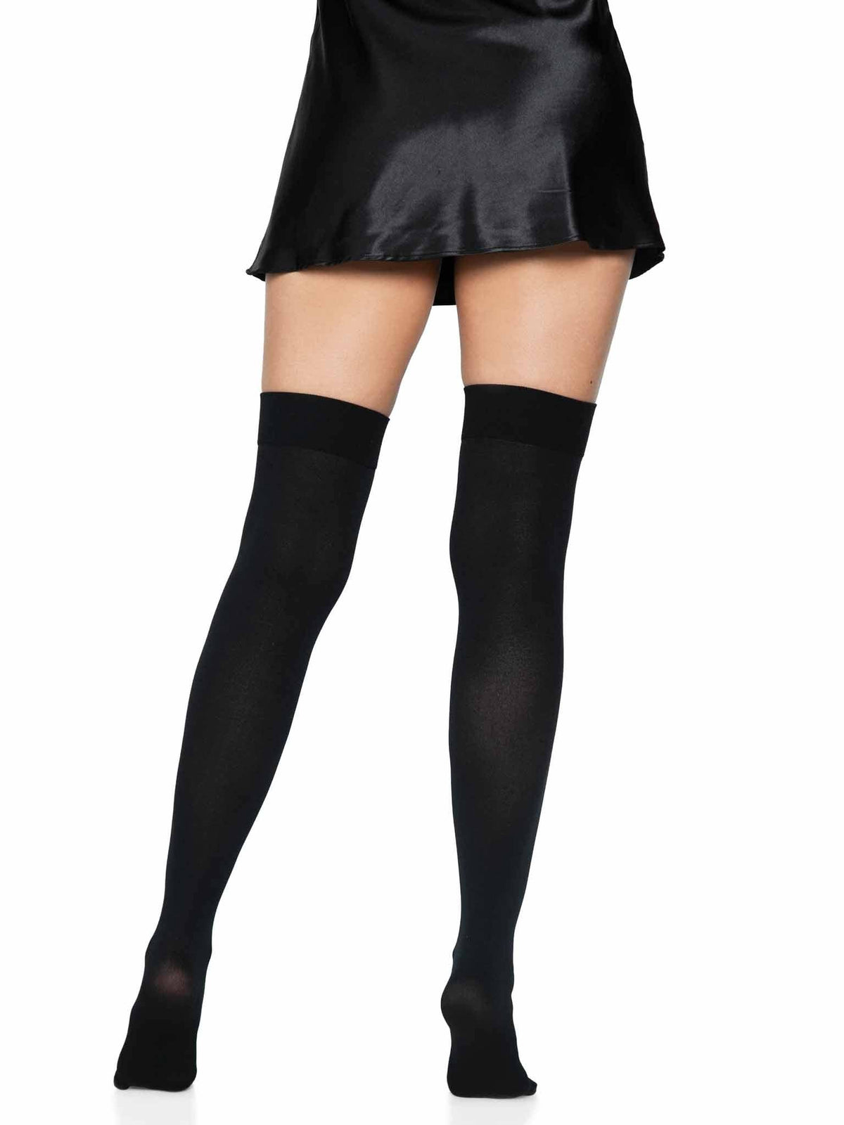 Bow Opaque Thigh High One Size