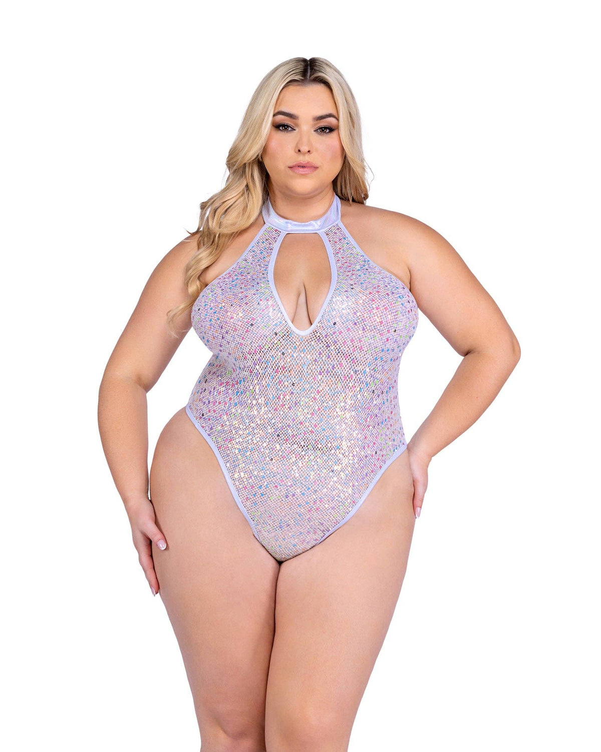 Sequin Keyhole Romper