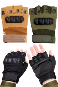 Tactical Half Finger Hard Knuckle Gloves