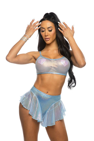 Mesh/Fishnet Flutter Short