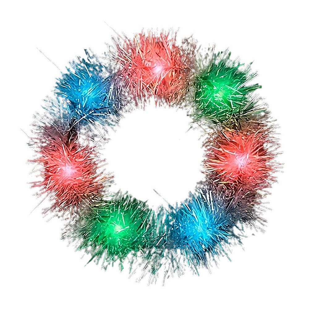 Light Up Tinsel Halo Crown Headband
