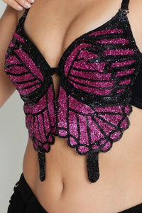 Glitter Butterfly Top