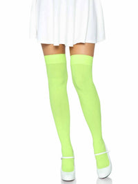 Luna Thigh High Stockings: Neon Pink / One Size