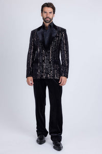 Men's Velvet Flare Stretch Pants