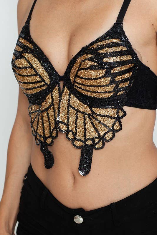 Glitter Butterfly Top