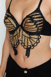 Glitter Butterfly Top