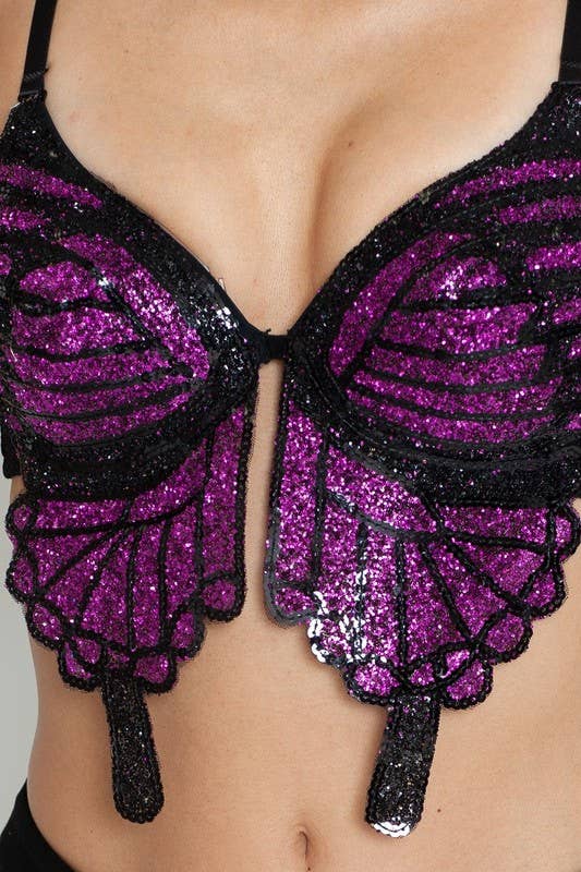 Glitter Butterfly Top