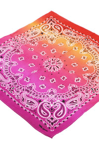 Paisley Vibrant Ombre Gradient Cotton Bandana