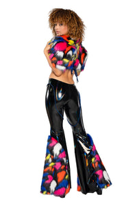 Holo Fur Bell-Bottom Pant