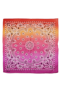 Paisley Vibrant Ombre Gradient Cotton Bandana