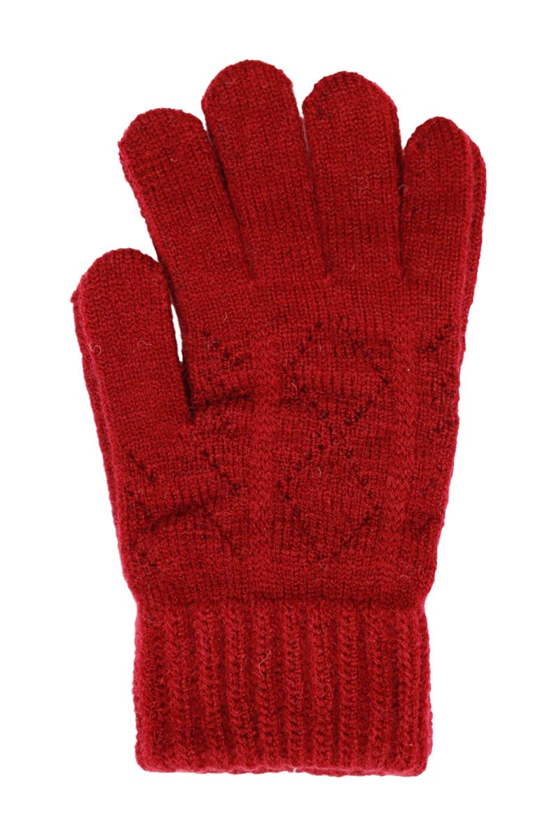 Diamond Vent Slit Fingertip Touchscreen Gloves
