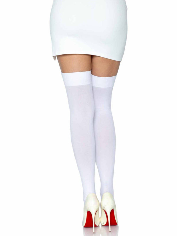 Luna Thigh High Stockings: White / One Size