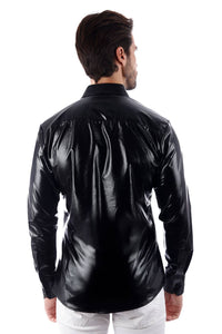 Men's Metallic Silver Shirt