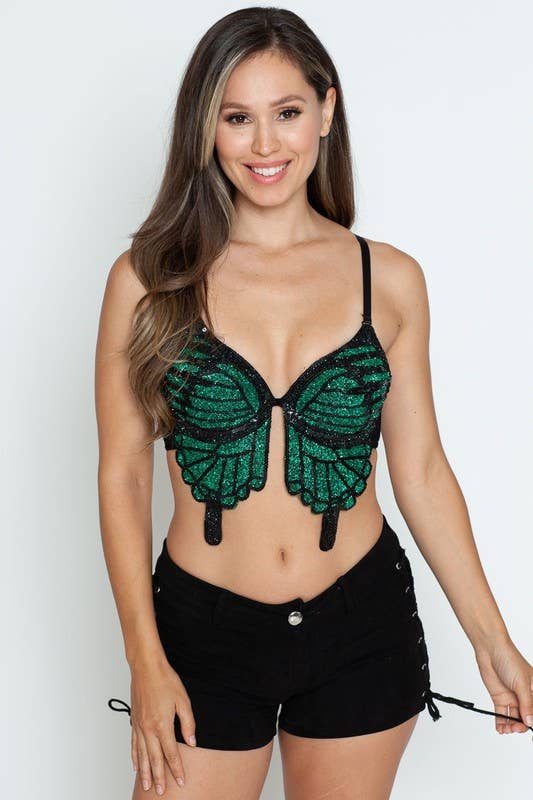 Glitter Butterfly Top