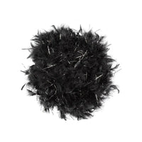 Chandelle Feather Boa - Medium Weight - Black/Silver Lurex