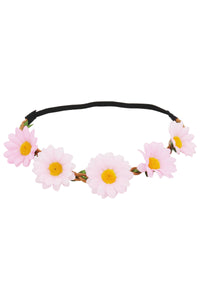 Artificial Daisy Floral Crown Elastic Headband