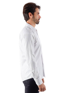 Men's Metallic Silver Shirt