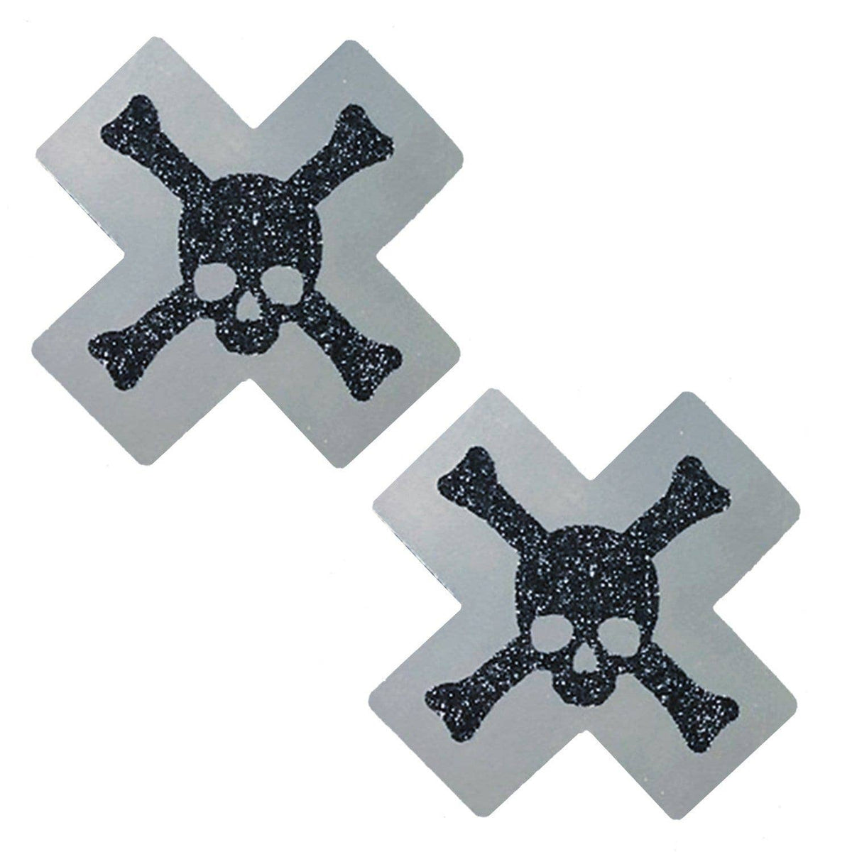 POISON Reflective & Black Glitter X Factor Nipple Cover Pasties