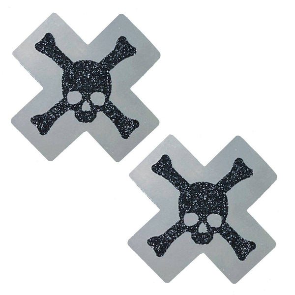 POISON Reflective & Black Glitter X Factor Nipple Cover Pasties