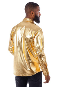 Men's Metallic Silver Shirt