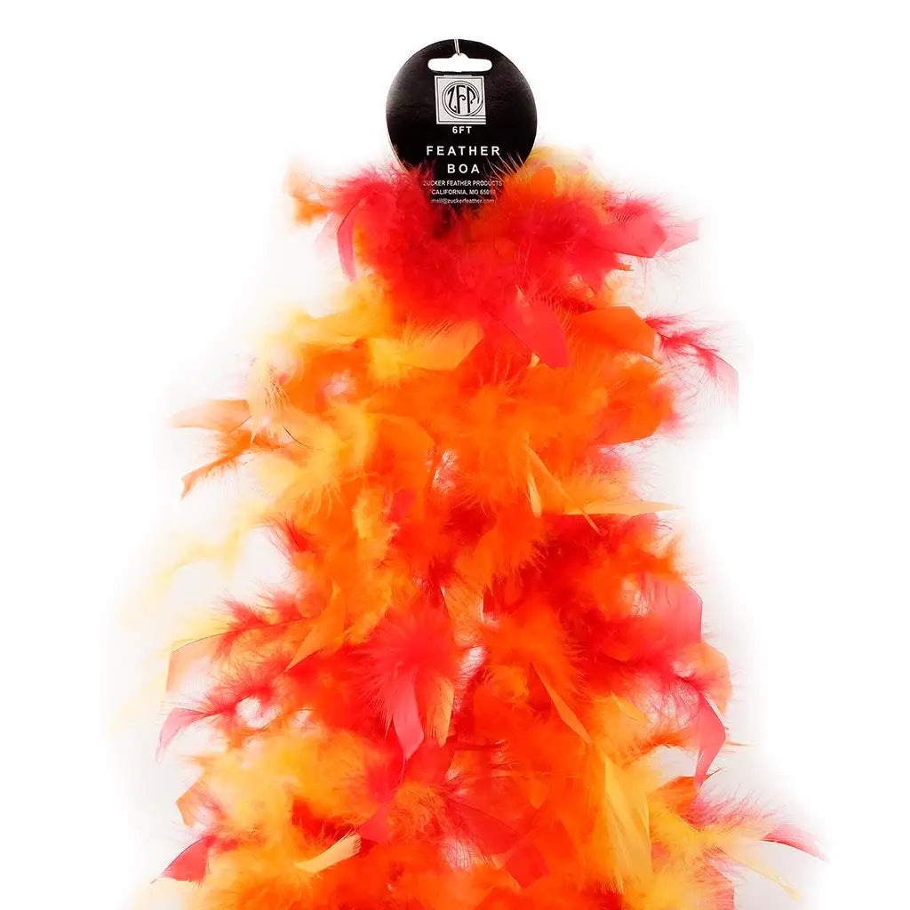 Chandelle Feather Boa - Lightweight - Fire Mix