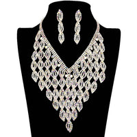Sparkling Marquise Rhinestone Necklace Set