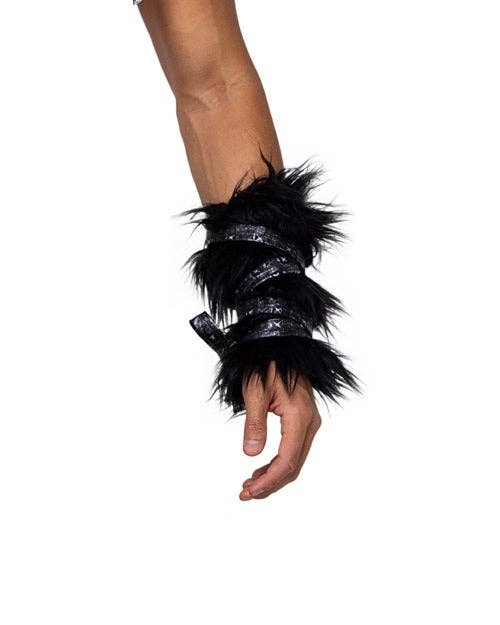 Pair Black Fur Cuffs