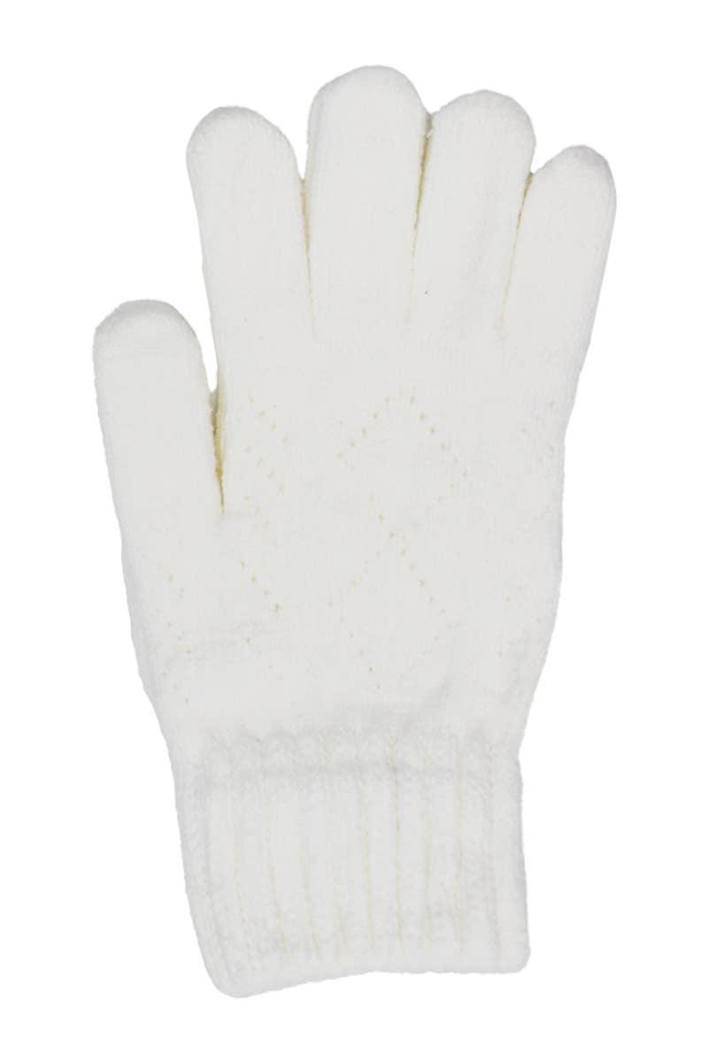 Diamond Vent Slit Fingertip Touchscreen Gloves