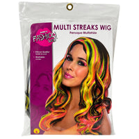 Multi-Color Streaked Costume Wig