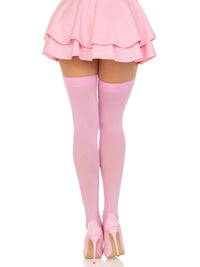 Luna Thigh High Stockings: Neon Green / One Size