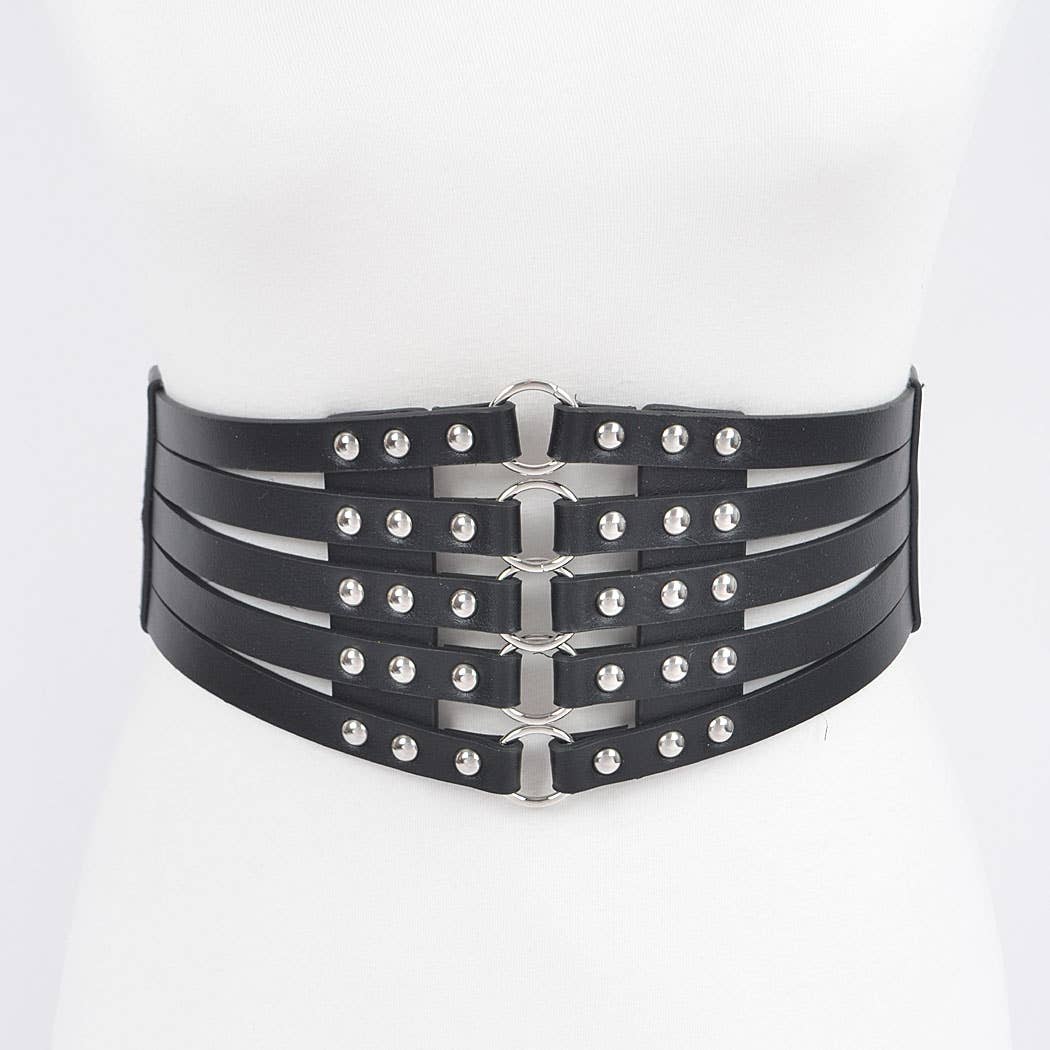 Stud Waist Elastic Belt