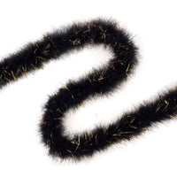 Full Marabou Feather Boa with Lurex - Black/Gold Lurex