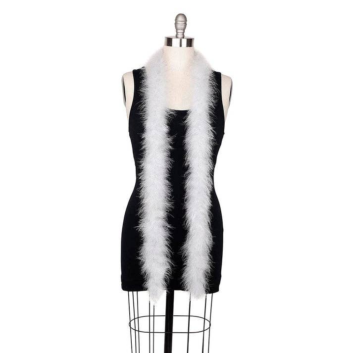 Marabou Feather Boa - Mediumweight - Silver