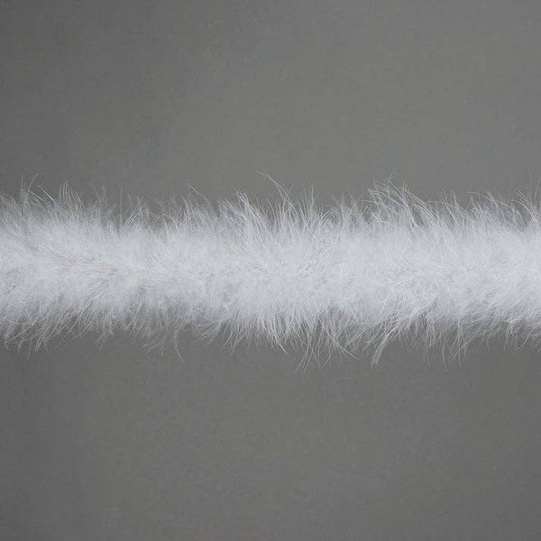 Marabou Feather Boa - Mediumweight - Silver