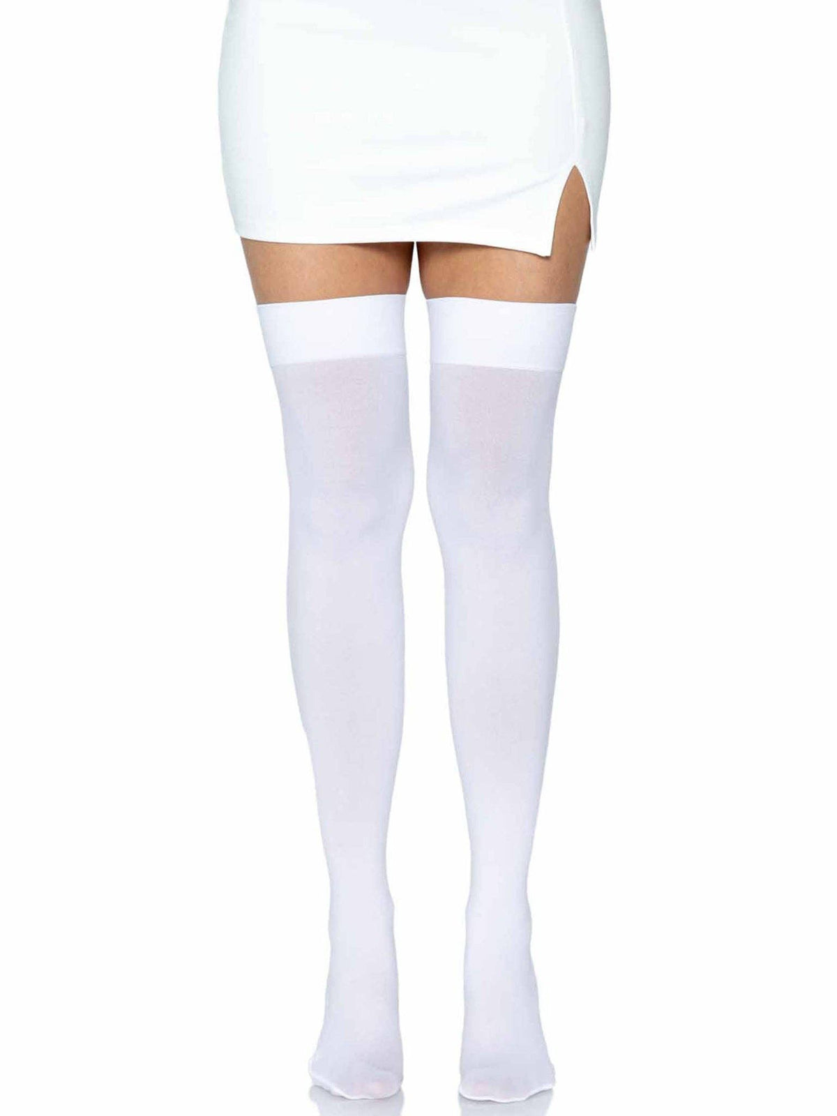 Luna Thigh High Stockings: Neon Green / One Size