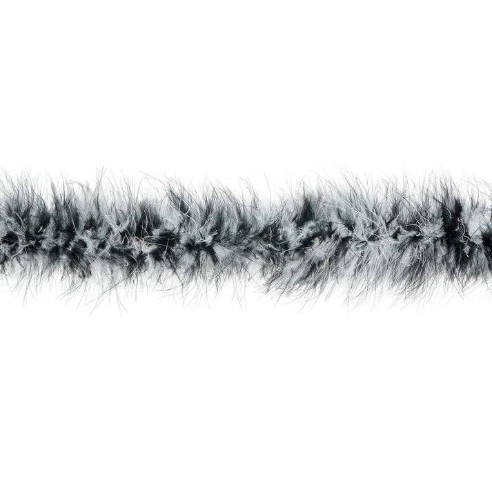 Marabou Feather Boa - Mediumweight - White/Black