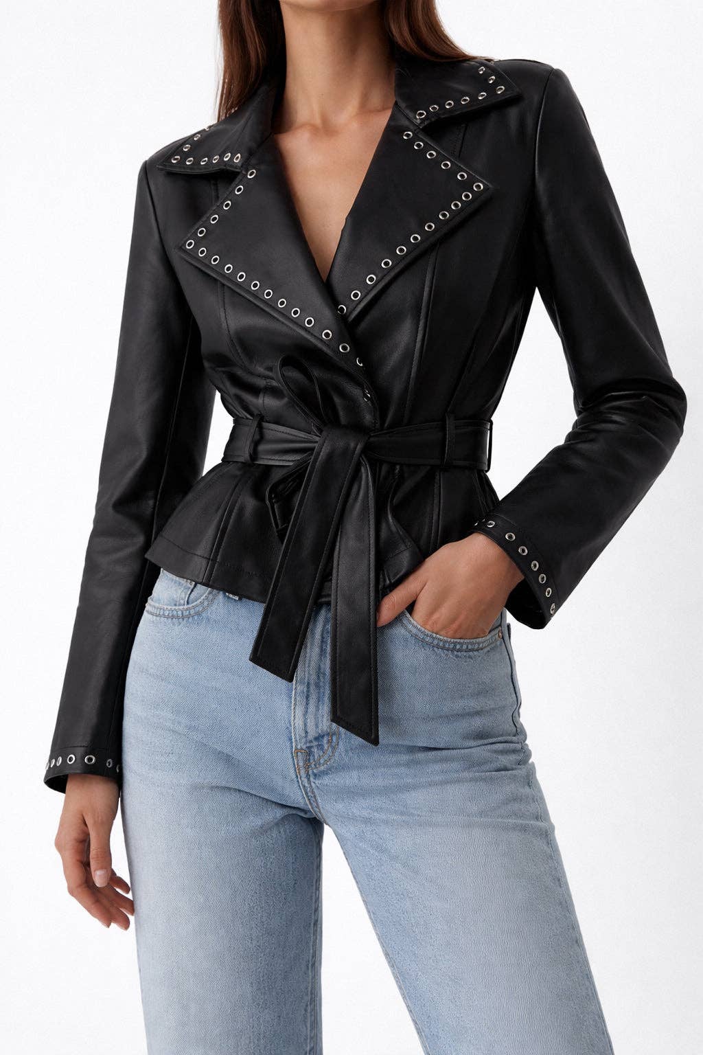 Leather Wrap Jacket