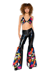 Holo Fur Bell-Bottom Pant