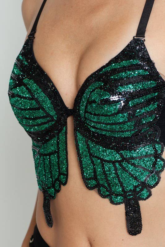 Glitter Butterfly Top
