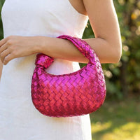 Basket Weave Hobo Handbag