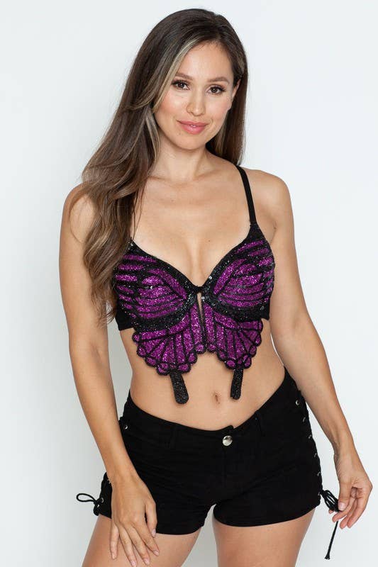 Glitter Butterfly Top