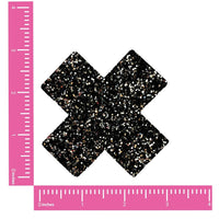 Super Sparkle Black Tinsel Town Chunky Glitter X Factor Nipple Cover Pasties