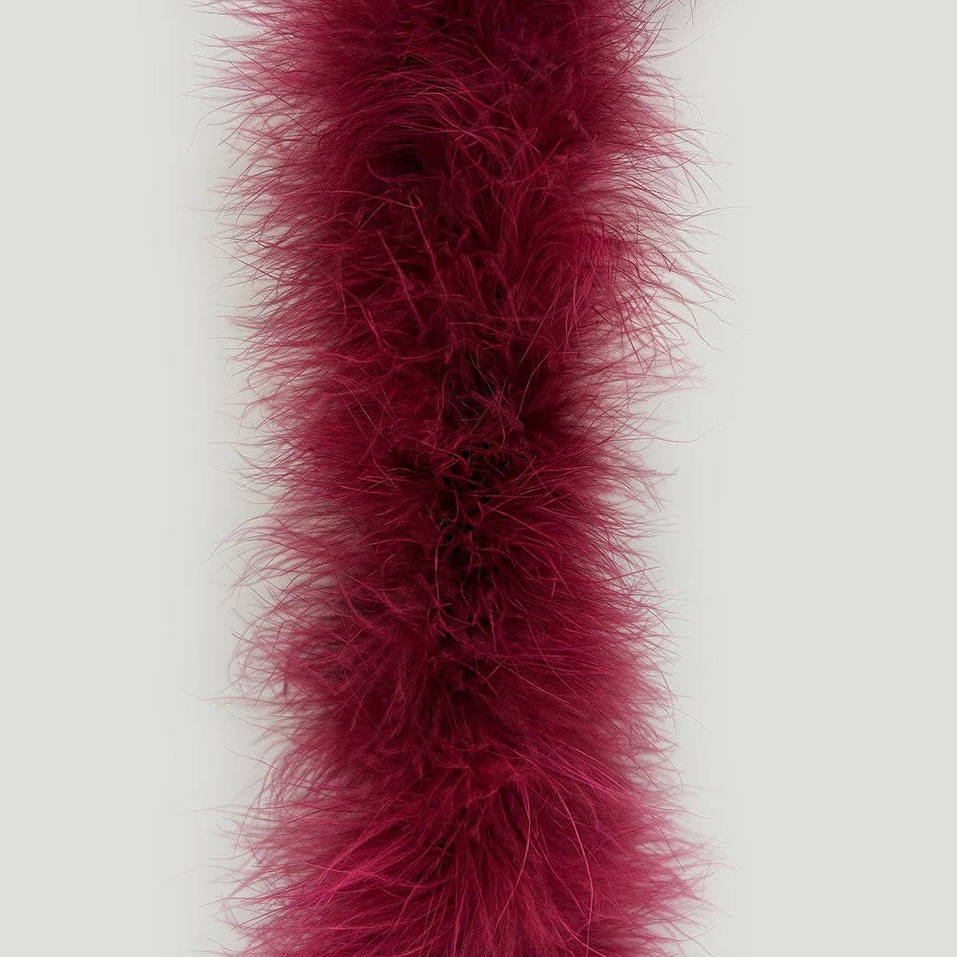 Full Marabou Feather Boa - Burgundy