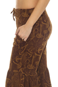 Mushroom Tiered Jersey Pants
