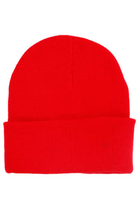 Adults Classic Solid Acrylic Cuffed Beanie