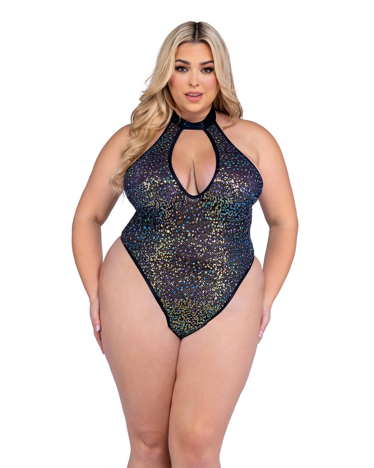 Sequin Keyhole Romper